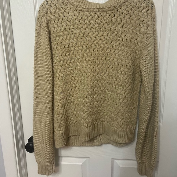 Pamela Love Beige Tan Soft Cable Knit Cardigan Rent the Runway XS - Picture 9 of 10